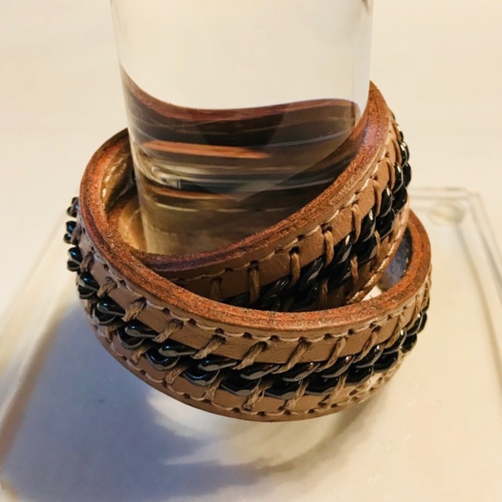 Leather Wrap Bracelet NWOT